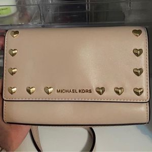 Michael Kors heart stud crossbody bag